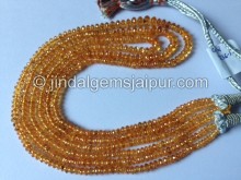 Fanta Spessartite Faceted Roundelle Shape Beads